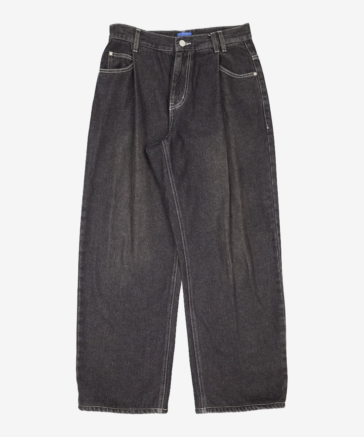 데케트(DECET) Deep Pleats Wide Jeans DCPT030Black 26