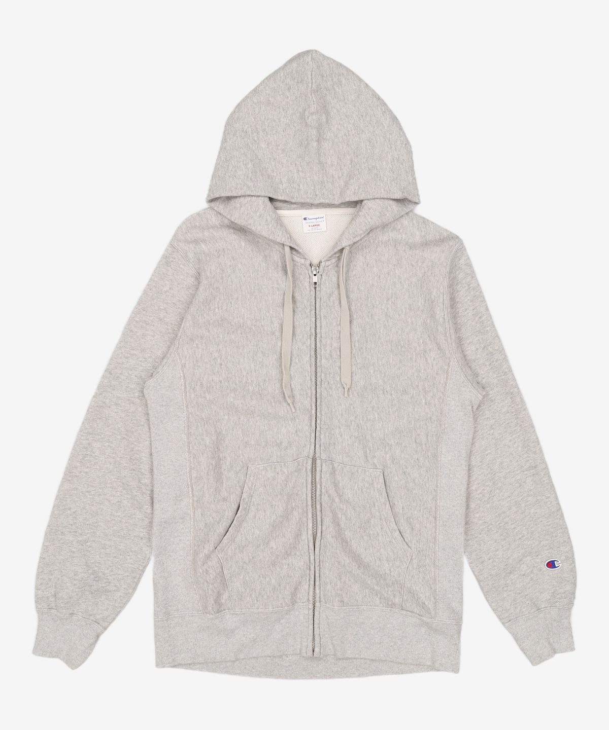챔피온(CHAMPION) [ASIA] Reverse Weave® 10oz 논기모 풀집업 후디 (LIGHT GREY) CKTS2E738G1 XL