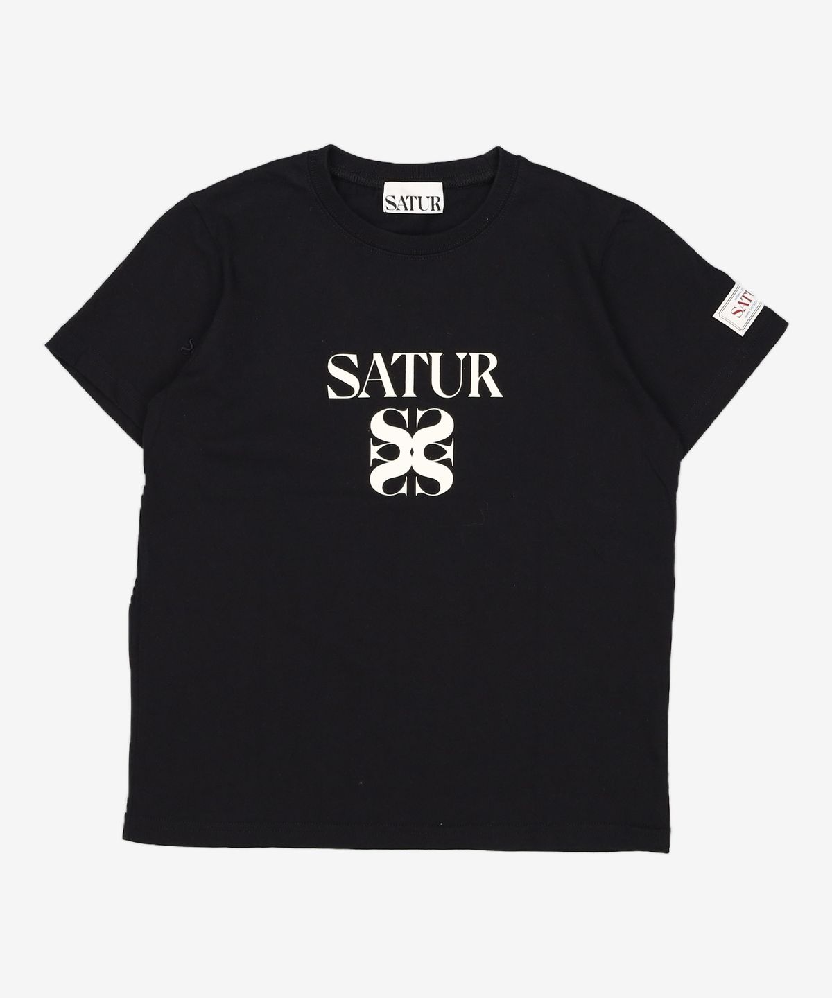 세터(SATUR) 클래식 로고 반팔 티셔츠 클래식 블랙 WS