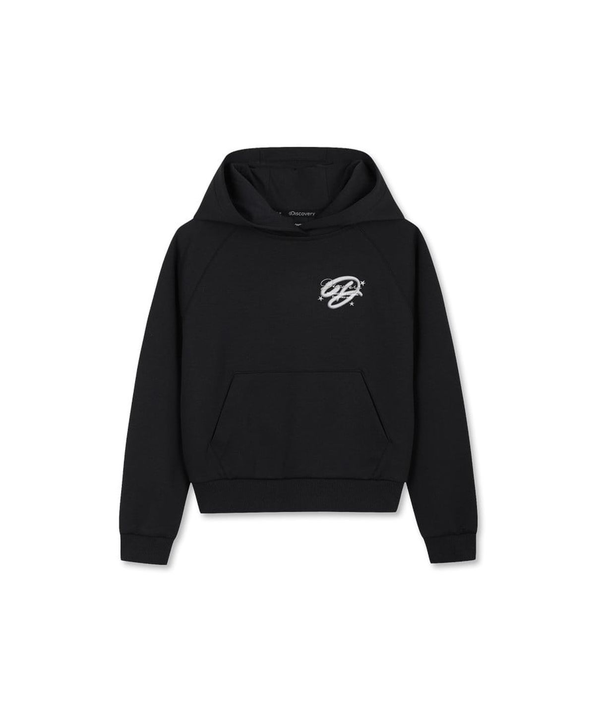 디스커버리 키즈(DISCOVERY KIDS) 여아 후드 크롭 티셔츠 (BLACK)
