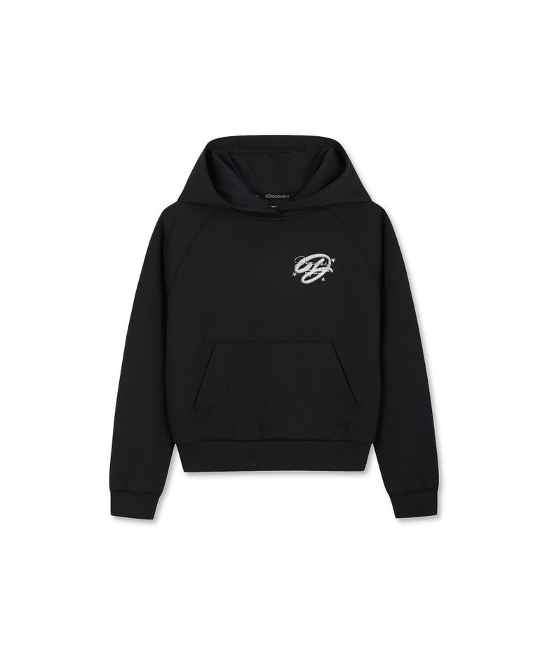 여아 후드 크롭 티셔츠 (BLACK)