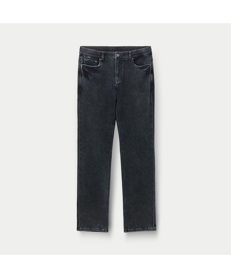 블랙 다이마루 힙스웻 데님 팬츠 SAPDW26111BKX