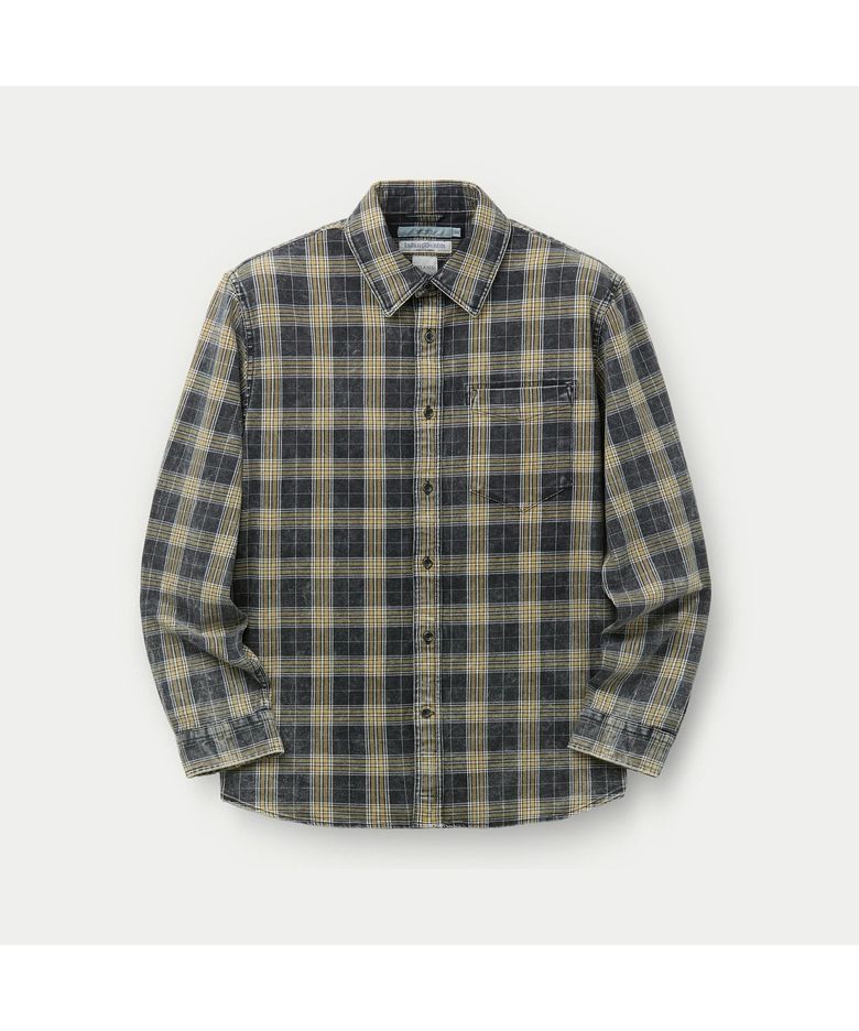 [ISLAND DENIM] 워싱 옐로우 체크 셔츠(릴렉스핏) SASFW26431YEX