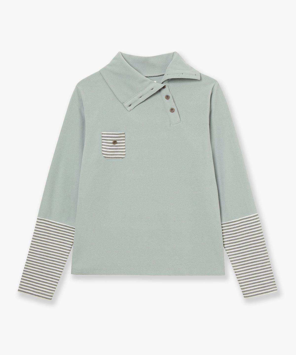 에이이에이이(AEAE) SLEEVE BLOCK HIGH NECK TEE [MINT]