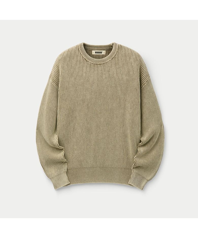 WOODBIRD WBSake Washed Crew Sweater SOWAW26151OLX