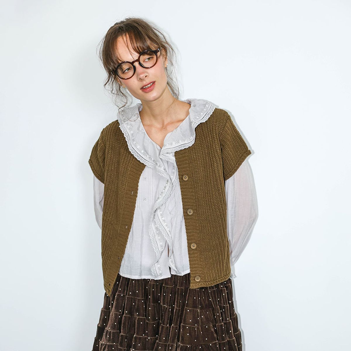 던드롭(DUNDROP) DD_Short sleeve knit vest