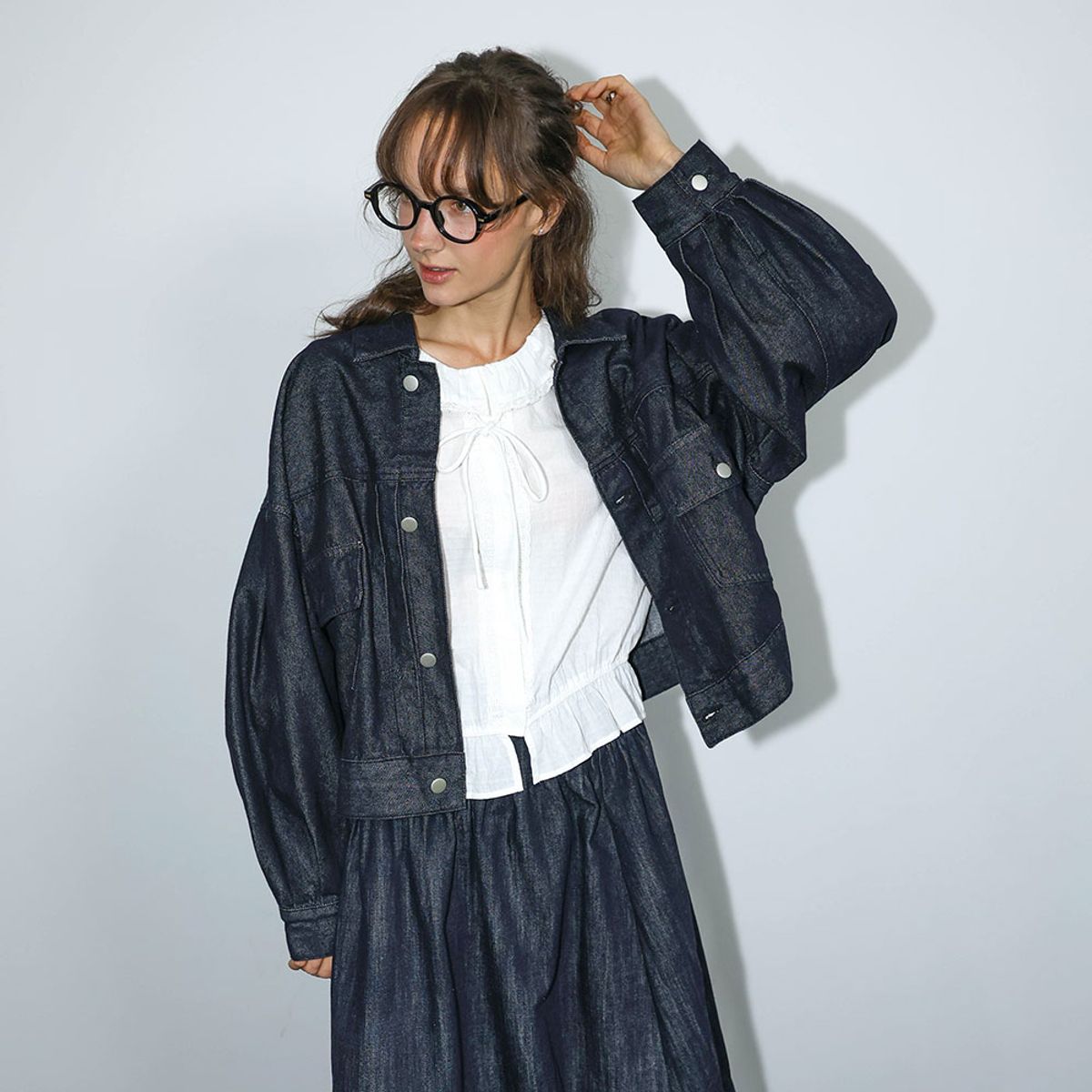 던드롭(DUNDROP) DD_Oversized denim jacket