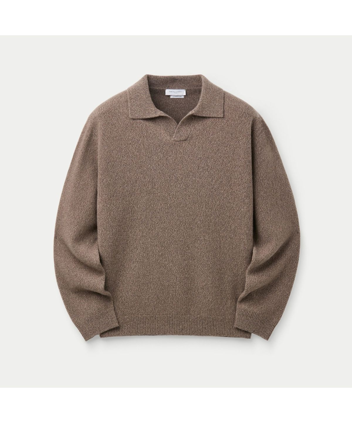 시리즈(SERIES) DANIELE FIESOLI EXTRAFINE MERINOS WOOL CASHMERE POLO SWEATER SOWAW26054BRX