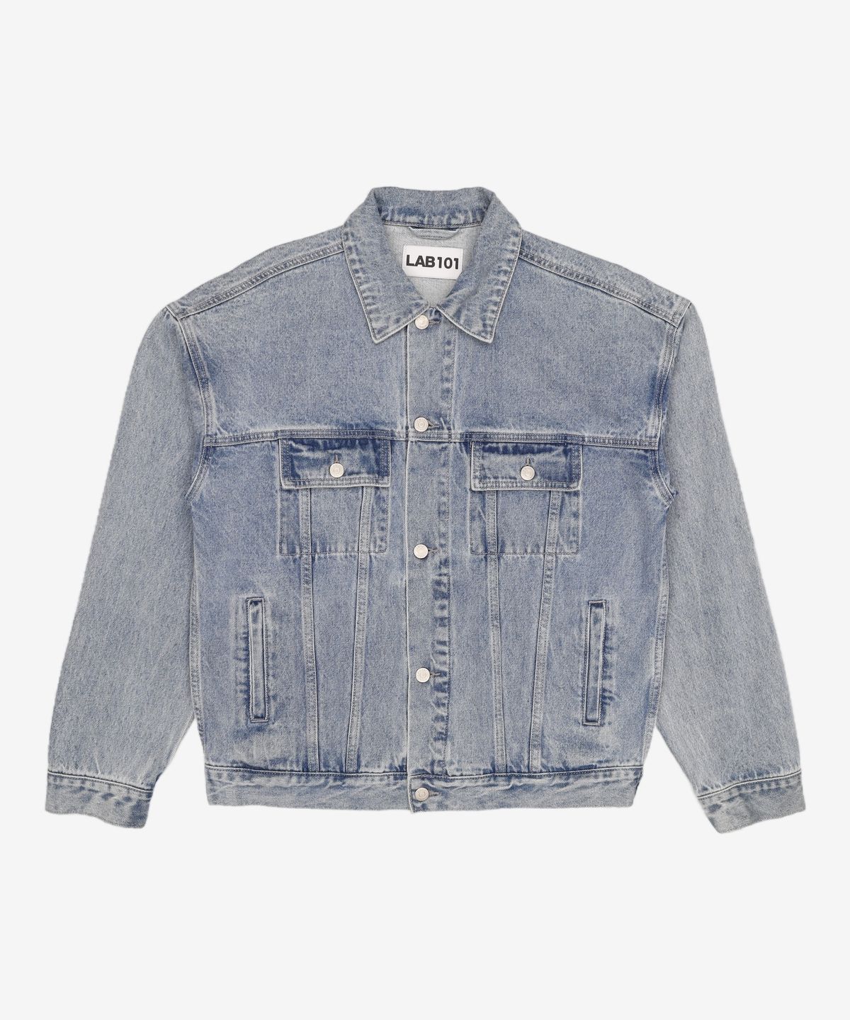 랩원오원(LAB101) MID BLUE BASIC DENIM TRUCKER JACKET M