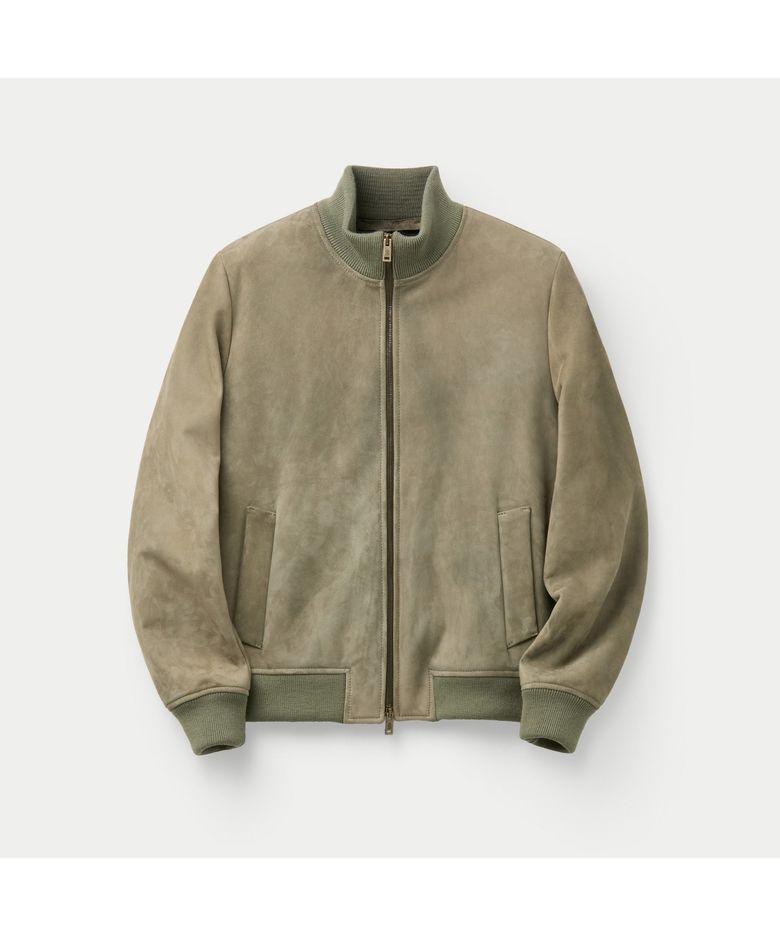 SALVATORE SANTORO ZIP-UP SUEDE LEATHER BOMBER SVUDW26003KHX