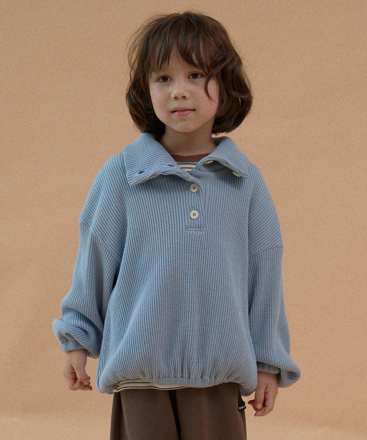 베몽(BEMON) SWEAT SHIRT 와플 카라 (블루)