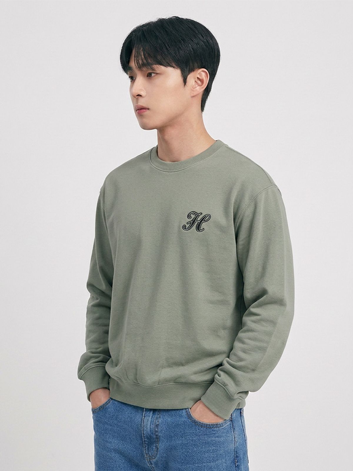 행텐(HANGTEN) 남성 피그먼트 스몰 그래픽 티셔츠_113(10580-031-610-69)