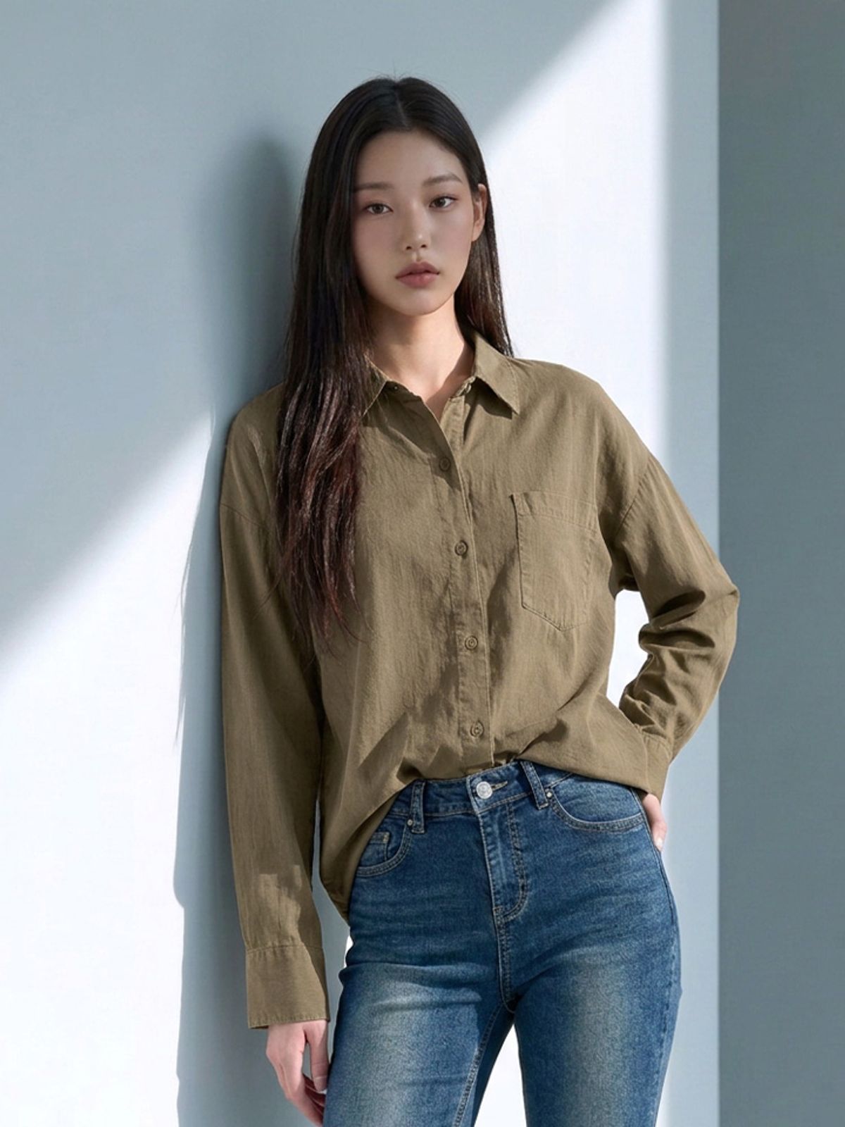 행텐(HANGTEN) 여성 워시드 셔츠_195(10580-120-601-09)