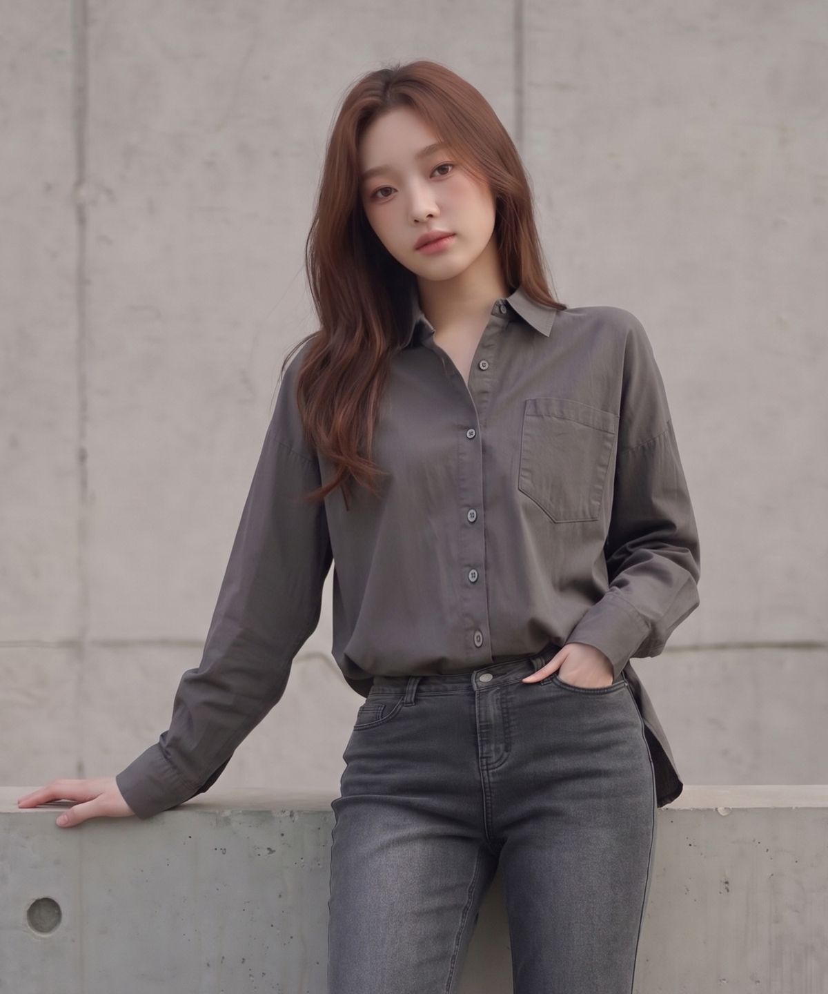 행텐(HANGTEN) 여성 워시드 셔츠_175(10580-120-601-09)