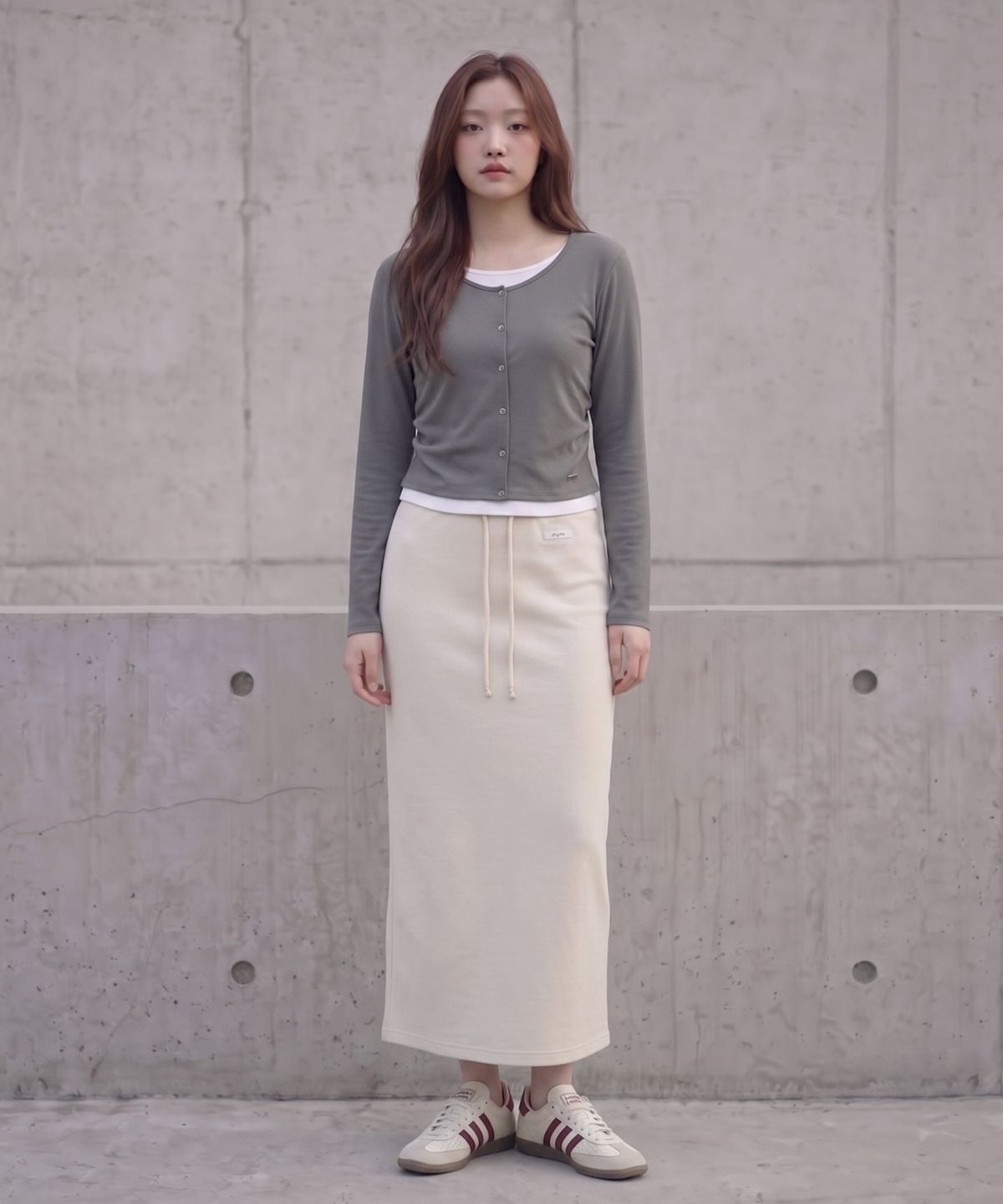 행텐(HANGTEN) 여성 싱글 저지 스커트_151(10580-152-603-69)
