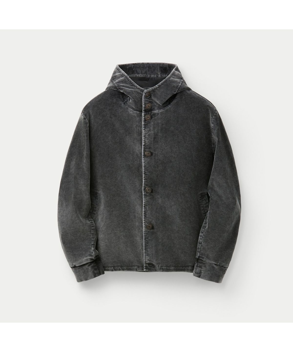 시리즈(SERIES) FIVER CORDUROY GARMENT DYED MARBLED WASH HOODIE JACKET SOUAW26102BKX