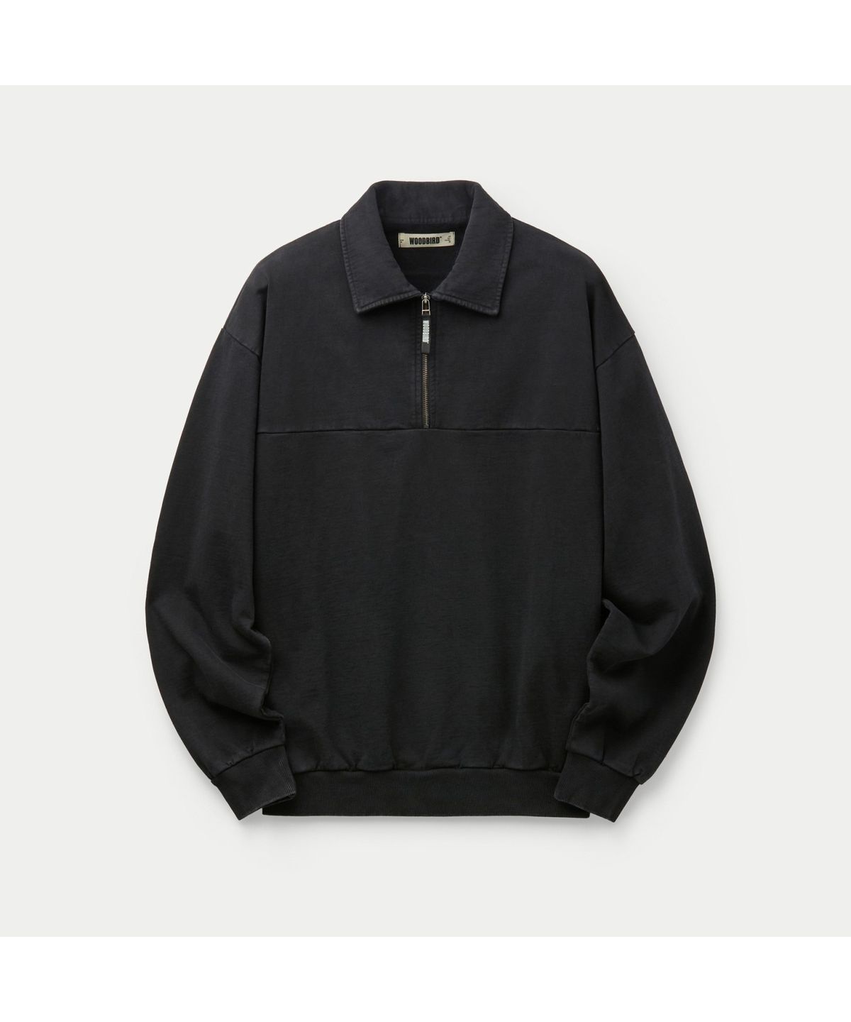 시리즈(SERIES) WOODBIRD WBLoke Washed Zip Polo SOTAW26051BKX