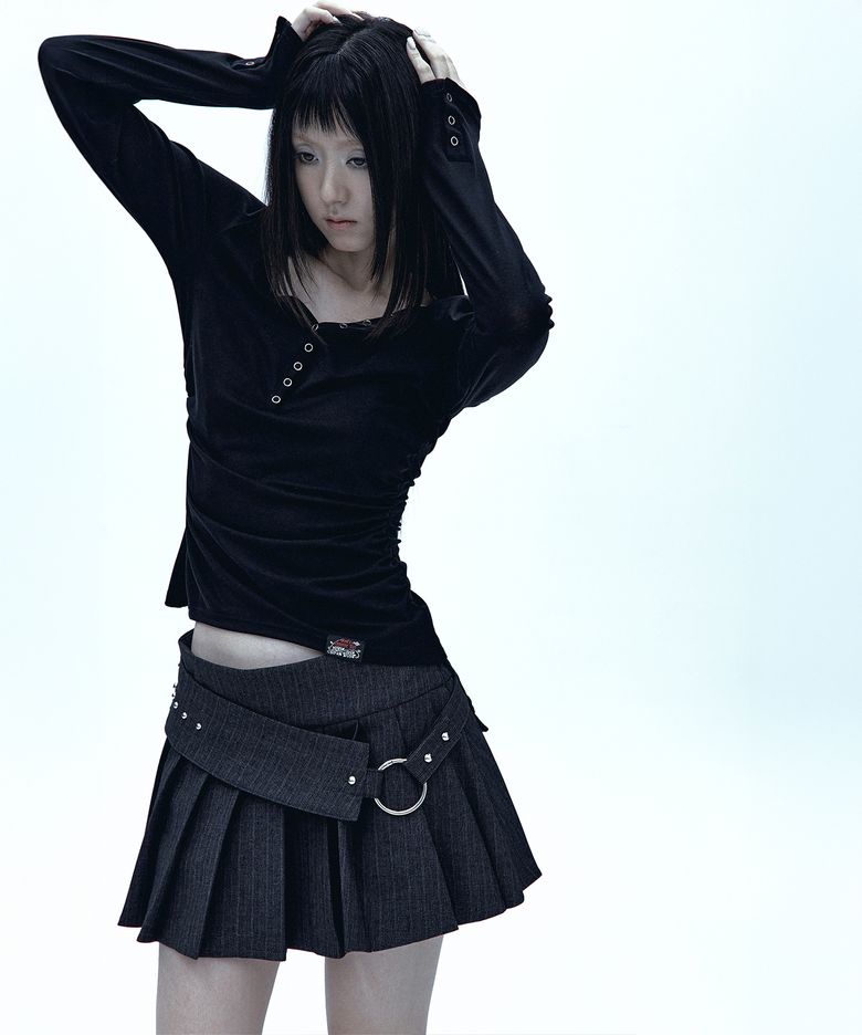 Overlap Belt Skirt