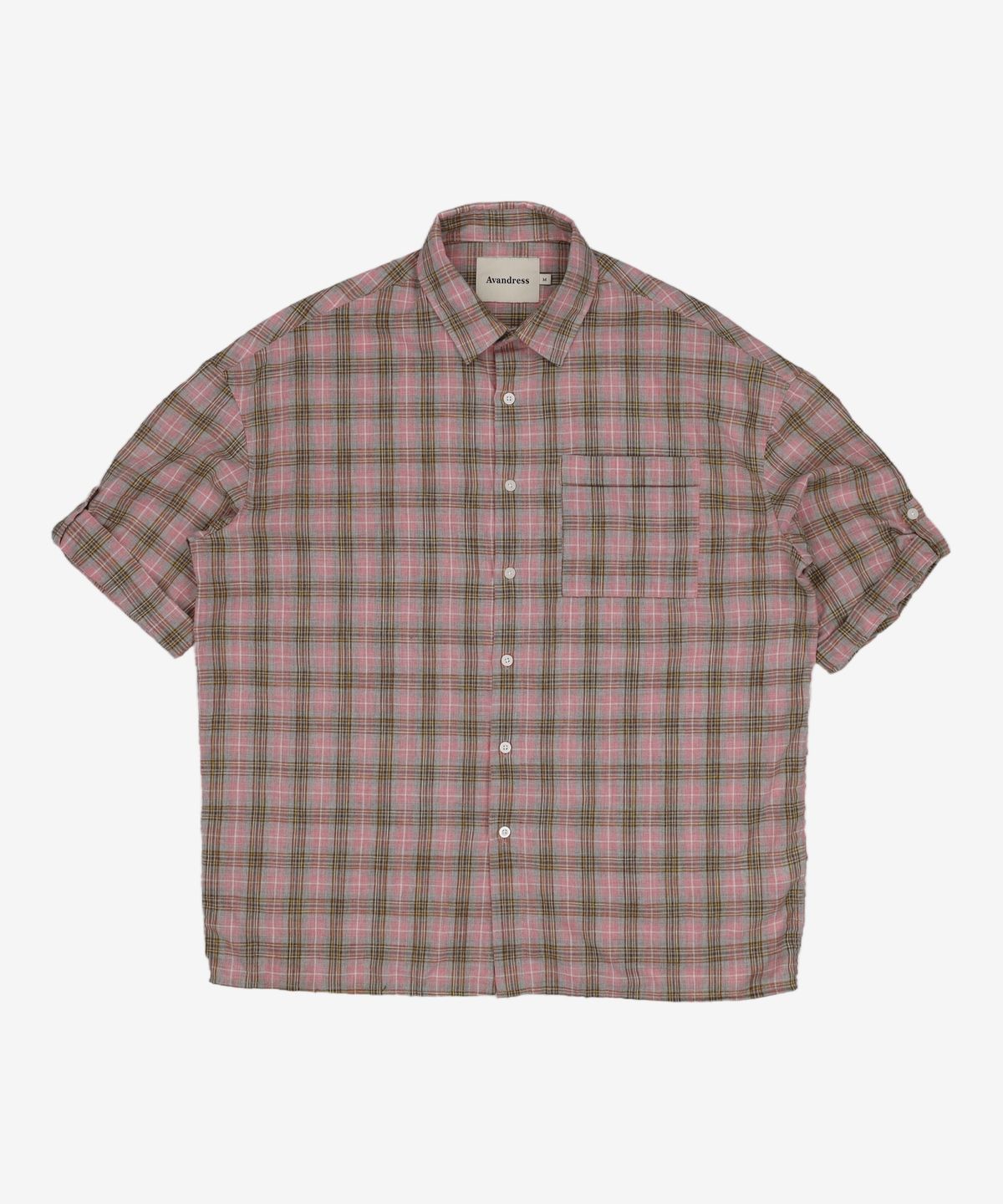어반드레스(AVANDRESS) Slen Check Overfit Rollup Shirt - 2COL M