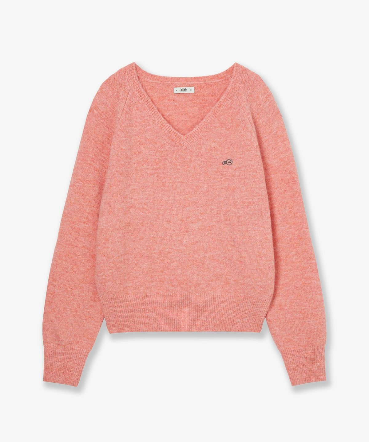 에이이에이이(AEAE) SYMBOL V NECK KNIT [PINK]
