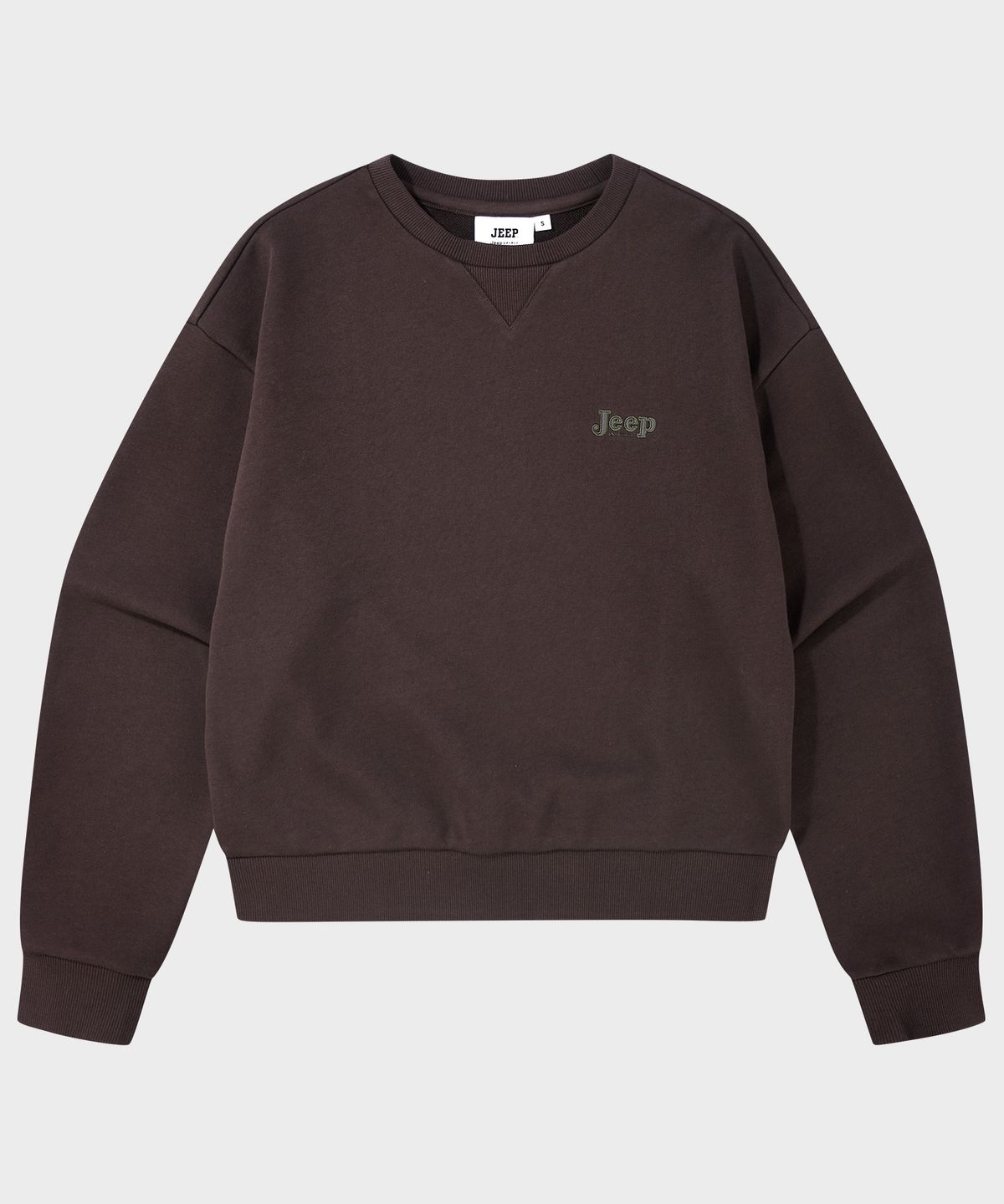 지프(JEEP) WOMEN 세리프 스몰로고 맨투맨 (JR5TSF843BR)