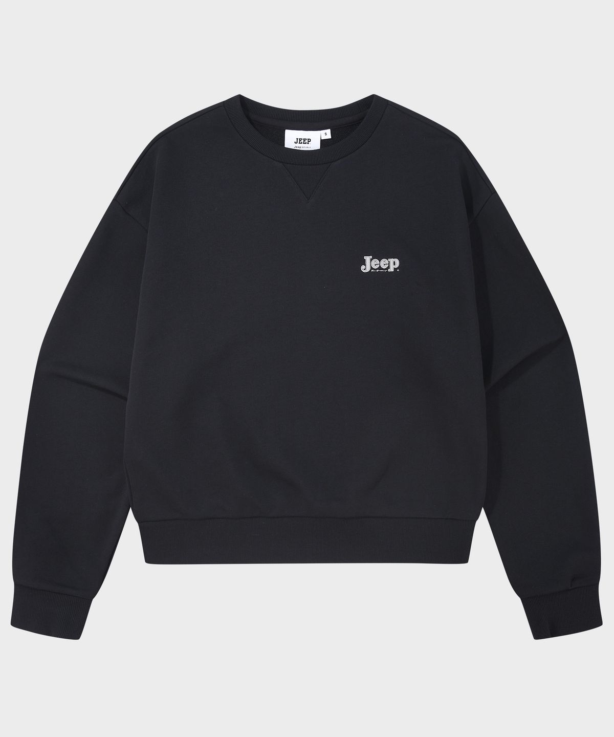 지프(JEEP) WOMEN 세리프 스몰로고 맨투맨 (JR5TSF843BK)