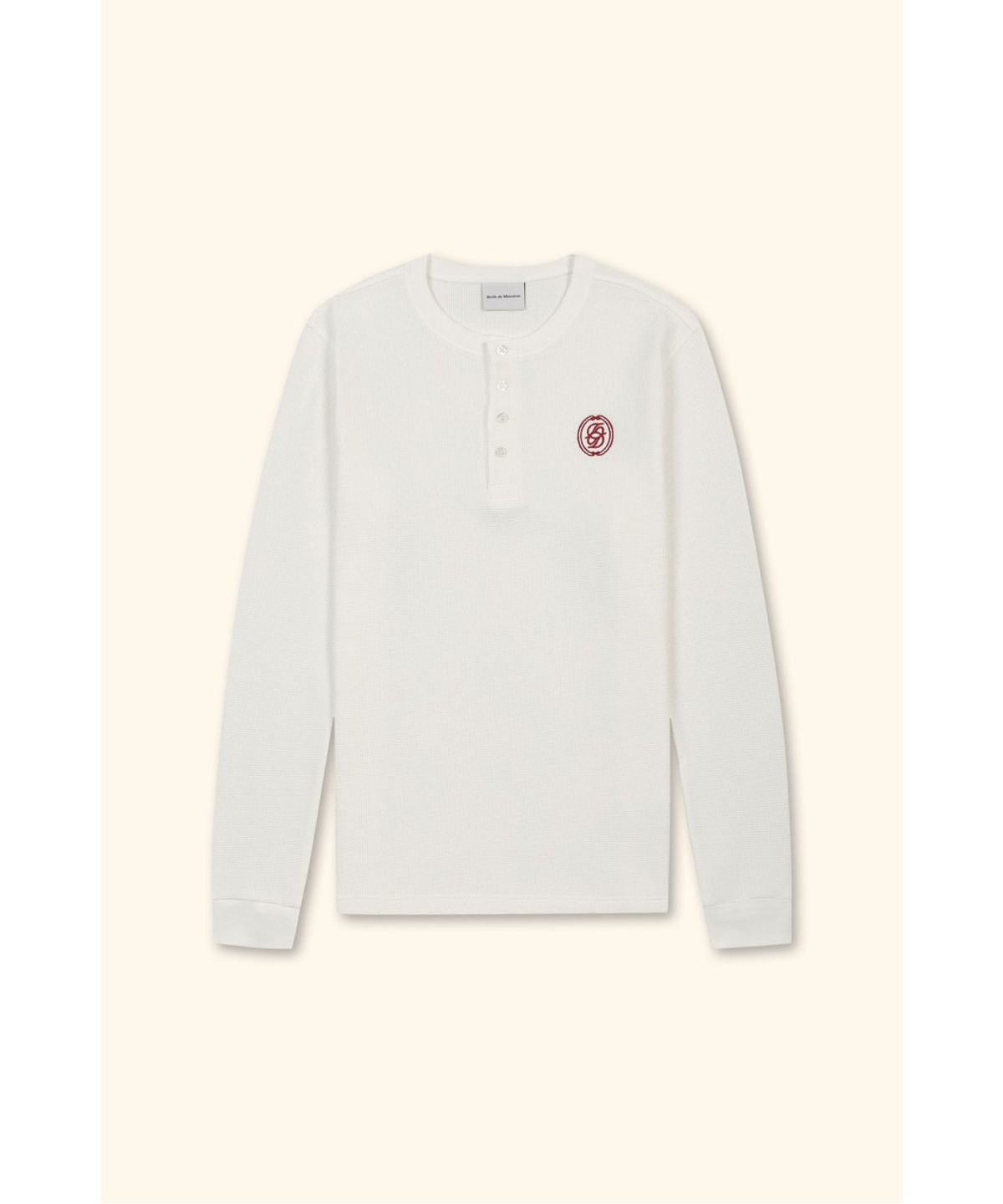 드롤드무슈(DROLE DE MONSIEUR) D Mirror Waffle Longsleeve T-Shirt D0TBW26105WHM