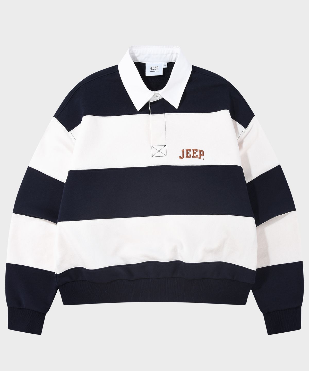 지프(JEEP) WOMEN 레트로 1941 스트라이프 카라 맨투맨 (JR5TSF825NA)