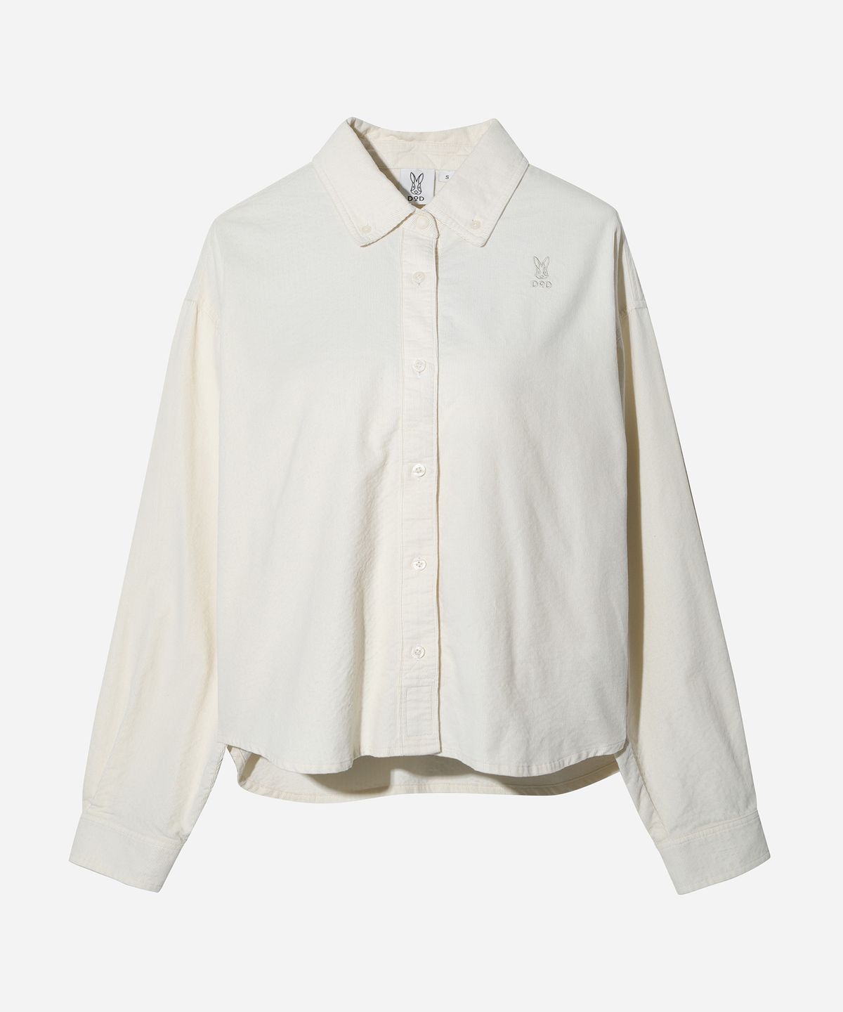 디오디(DOD) 여성) 데일리 세미크롭 셔츠(IVORY)
