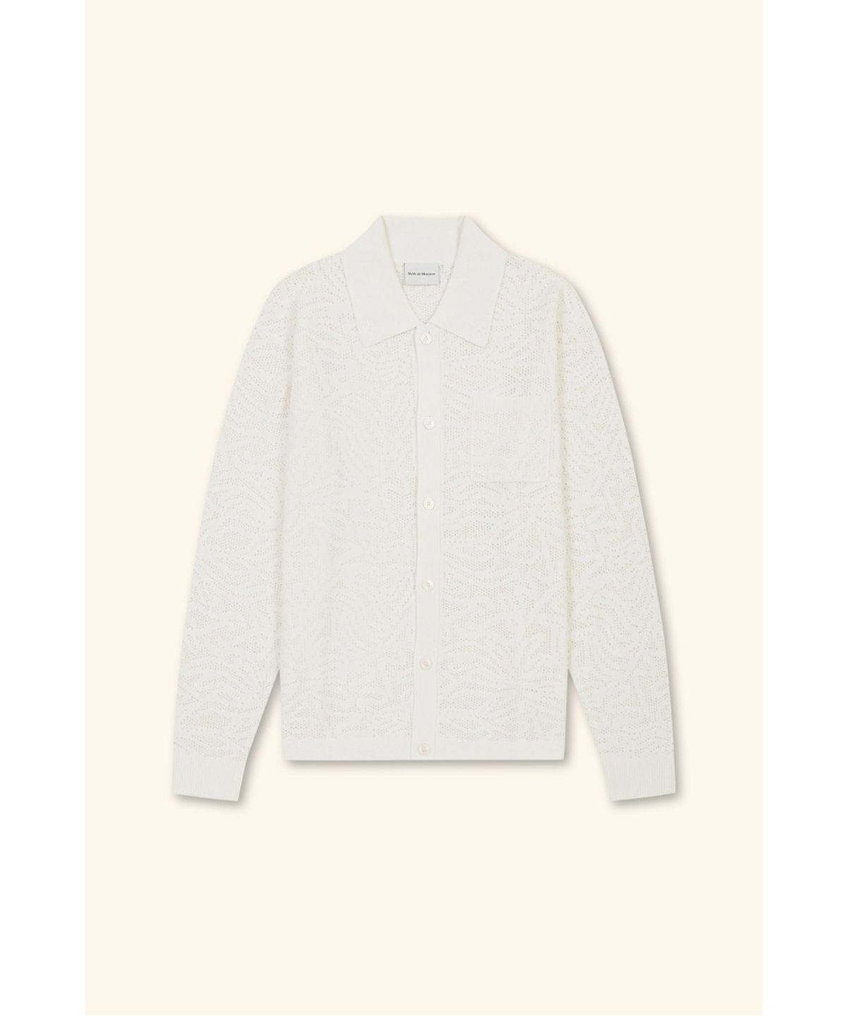 드롤드무슈(DROLE DE MONSIEUR) Knitwear Lace Shirt Polo Longsleeve D0WCW26110WHM