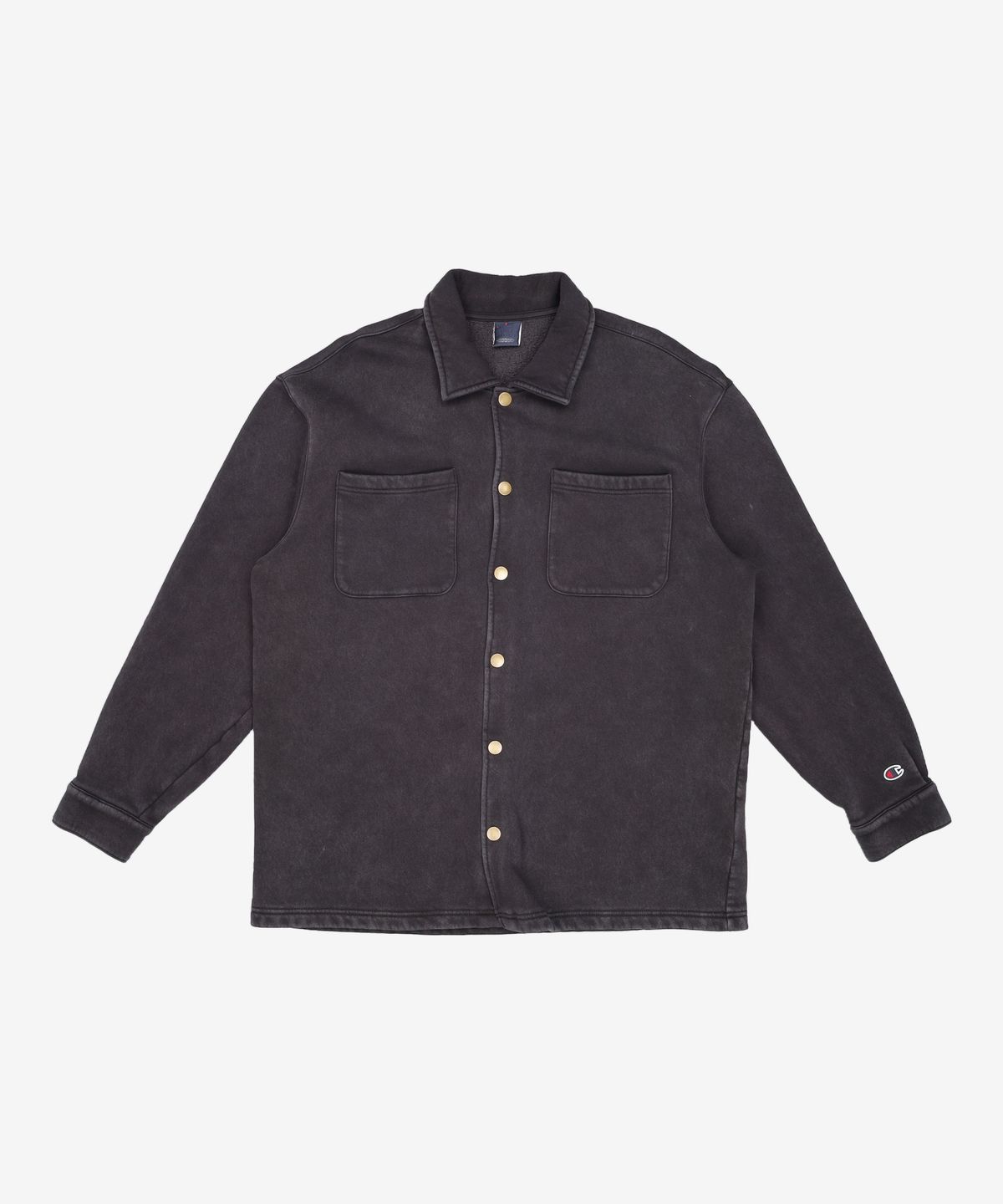 챔피온(CHAMPION) 가먼트워시 기모 스웨트 셔츠 Black L