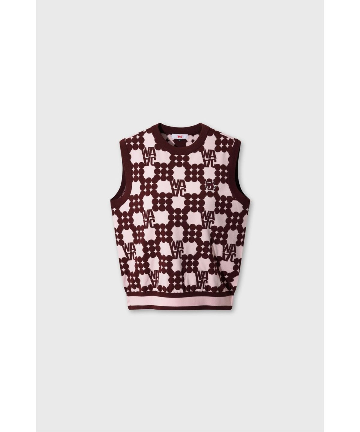 왁(WAAC) Women Dot Pattern Knit Vest (Set-up) WWWAA26610WID