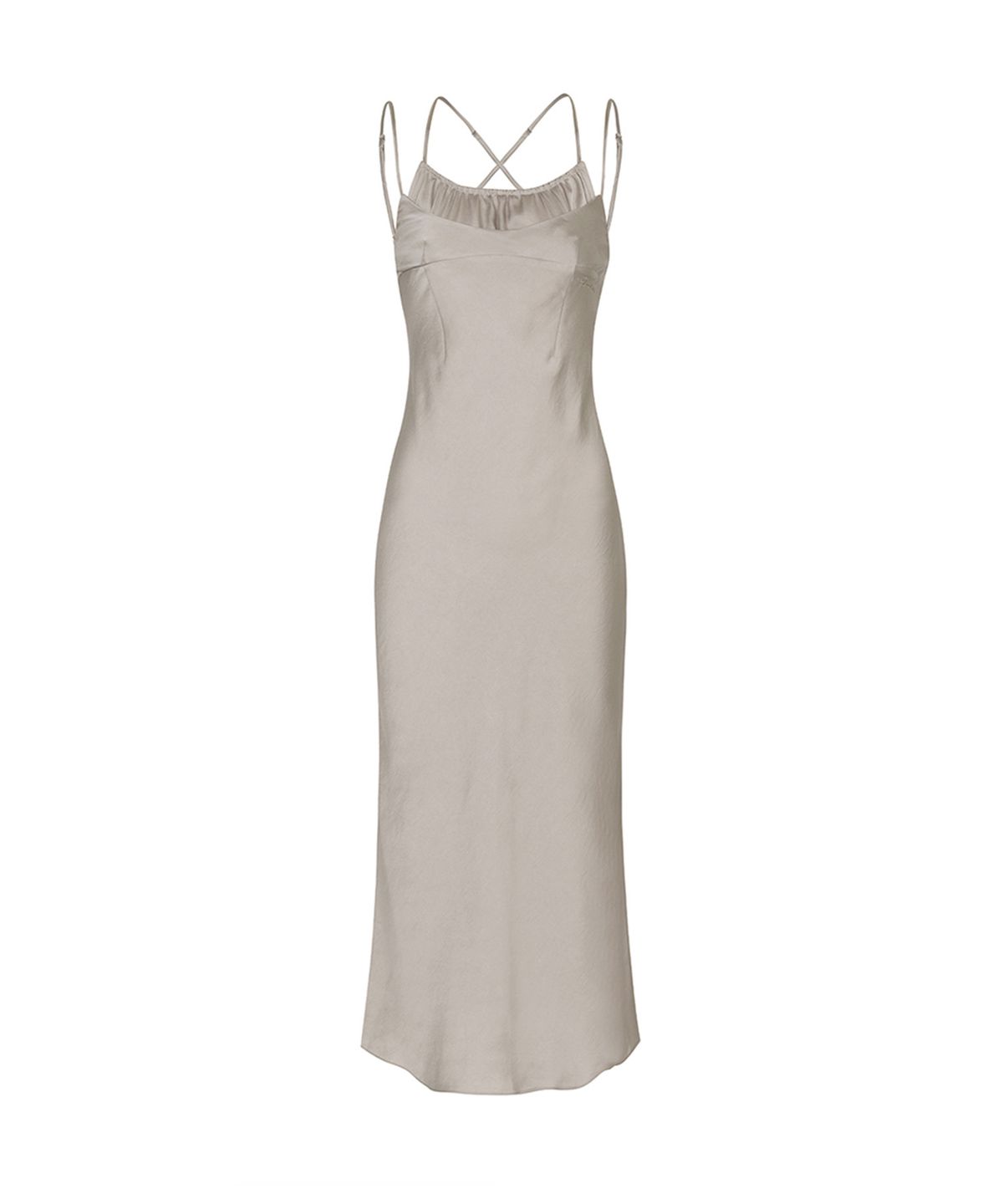 페인오어플레져(PAINORPLEASURE) SWAN SATIN LONG DRESS beige