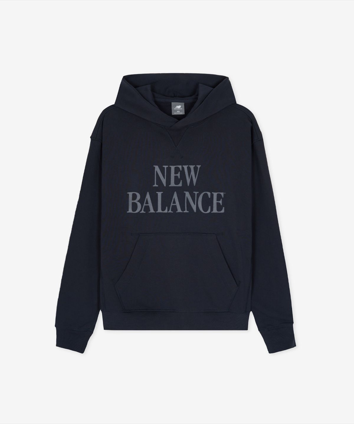 뉴발란스(NEW BALANCE) NBN0G42913 / UNI 에센셜 클래식 레터링 후드티 (D/NAVY)