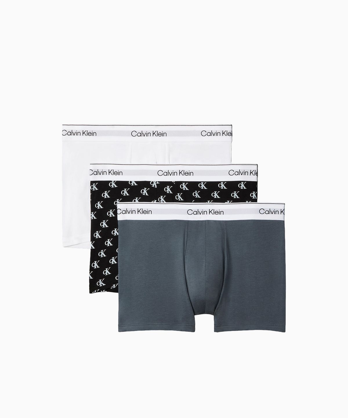 캘빈클라인 언더웨어(CALVIN KLEIN UNDERWEAR) 남성 아이콘 코튼 스트레치 트렁크 3PK 멀티_NB43925U4