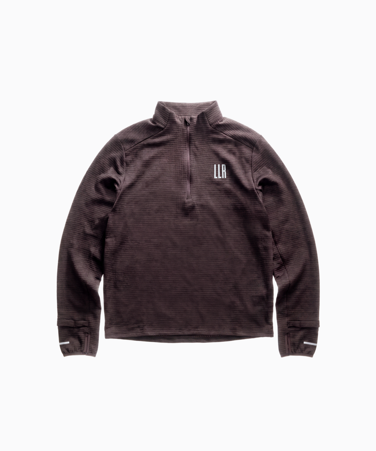 라임라잇 어패럴(LIMELIGHT APPAREL) 애슬릿 하프 집업 러닝 롱슬리브 (브라운/그레이)