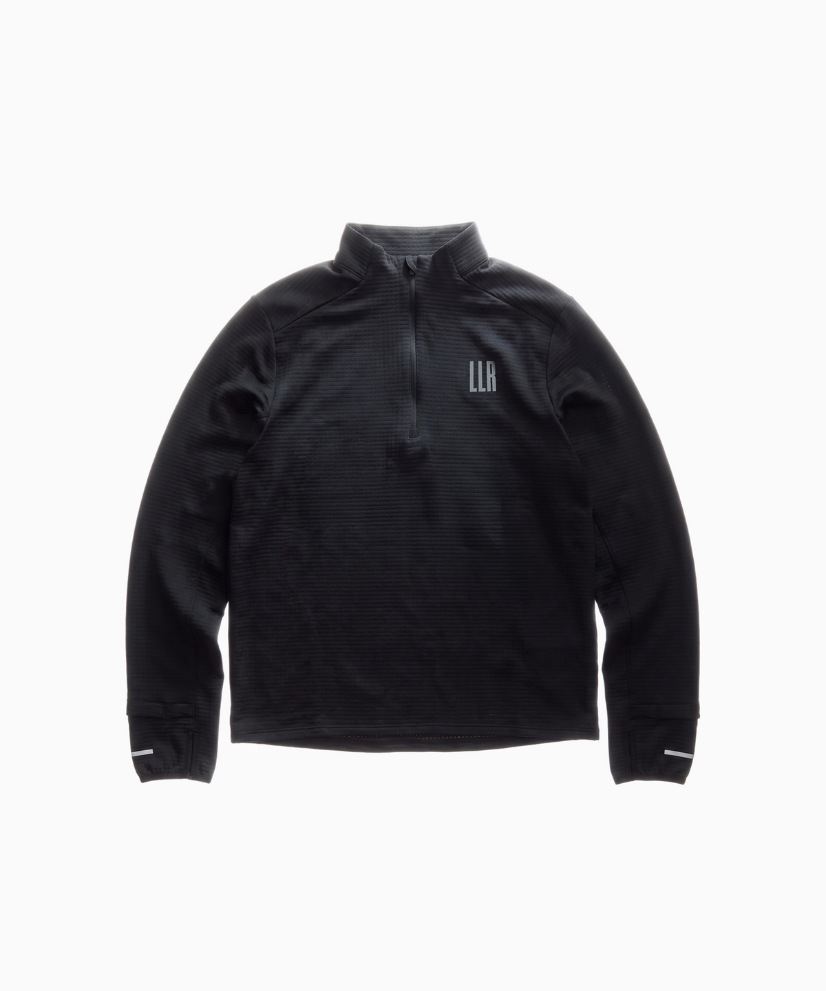 라임라잇 어패럴(LIMELIGHT APPAREL) 애슬릿 하프 집업 러닝 롱슬리브 (블랙/그레이)