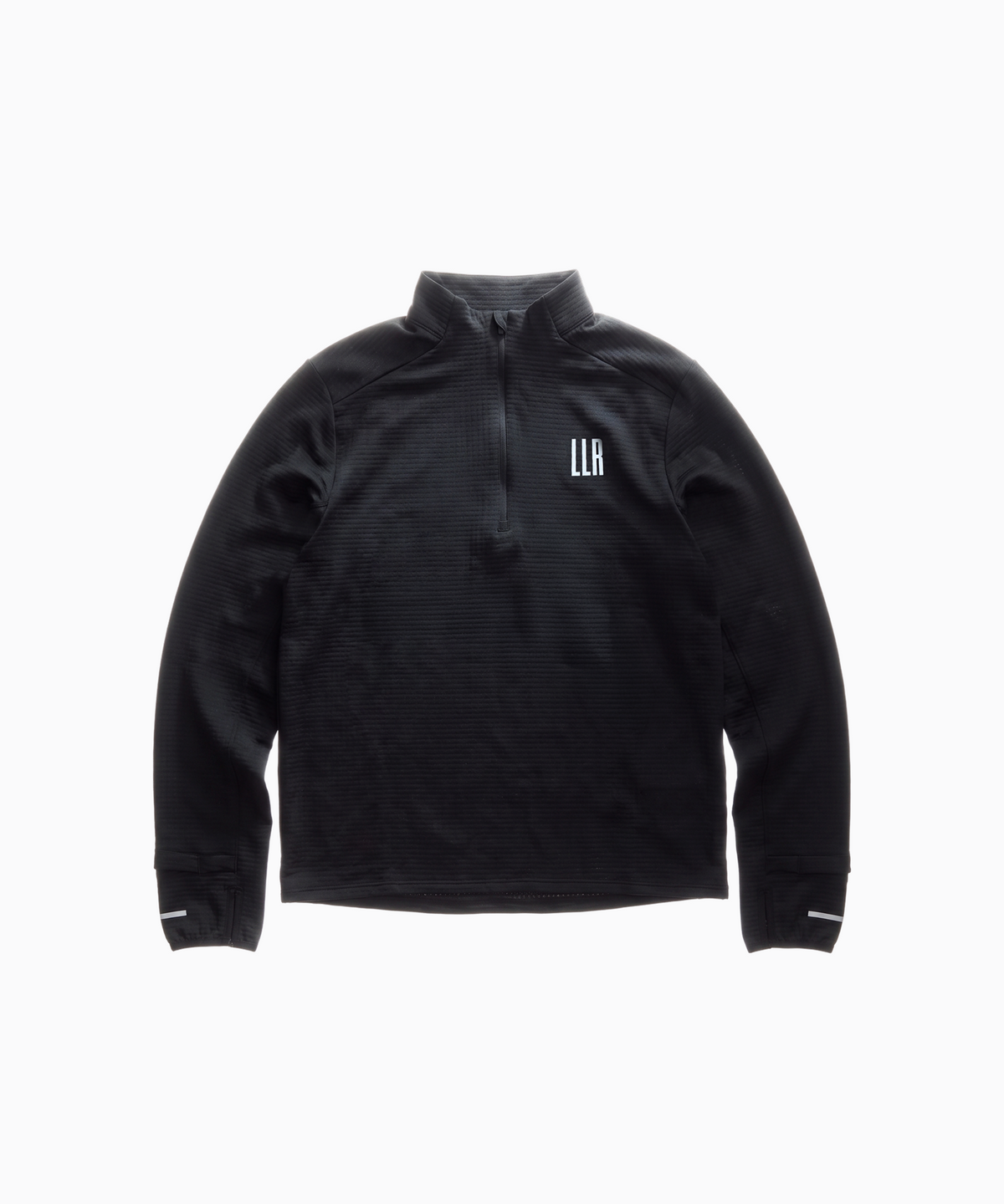 라임라잇 어패럴(LIMELIGHT APPAREL) 애슬릿 하프 집업 러닝 롱슬리브 (블랙/화이트)
