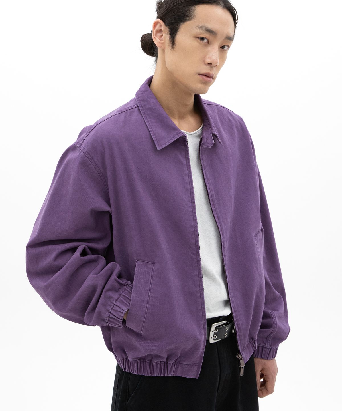 브렌슨(BRENSON) 로우 워시드 코튼 블루종 ( 퍼플 )