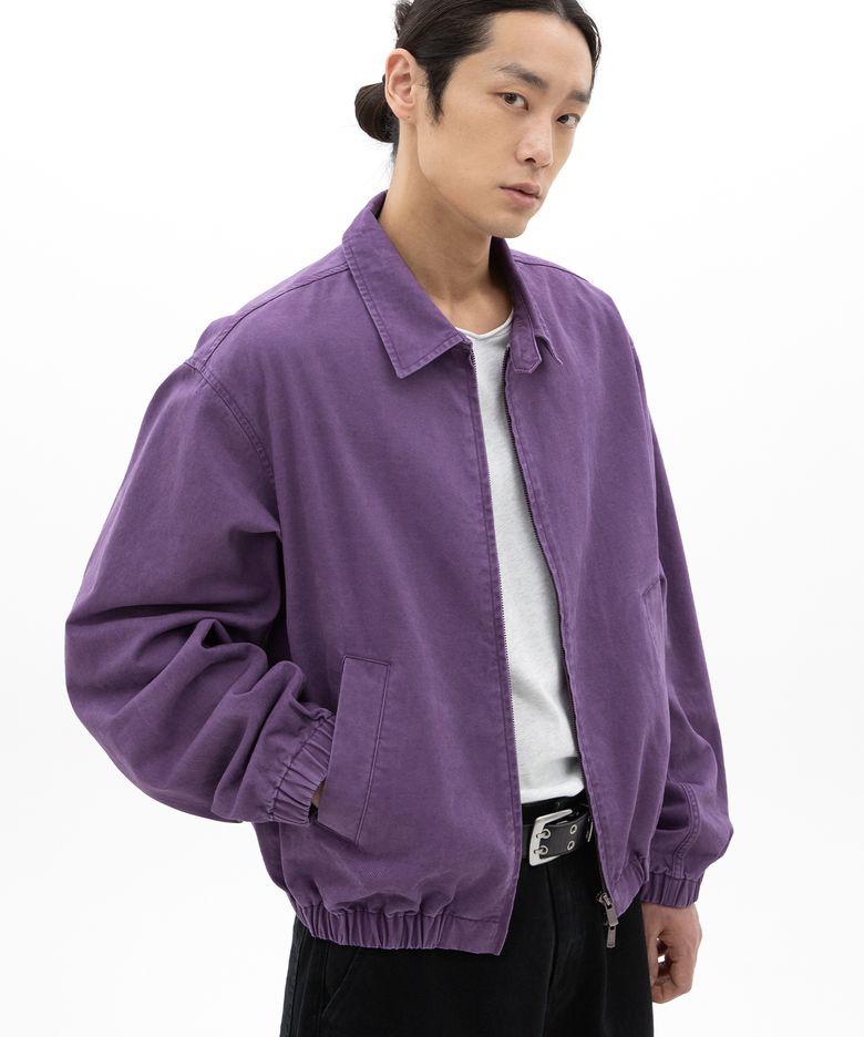 로우 워시드 코튼 블루종 ( 퍼플 )