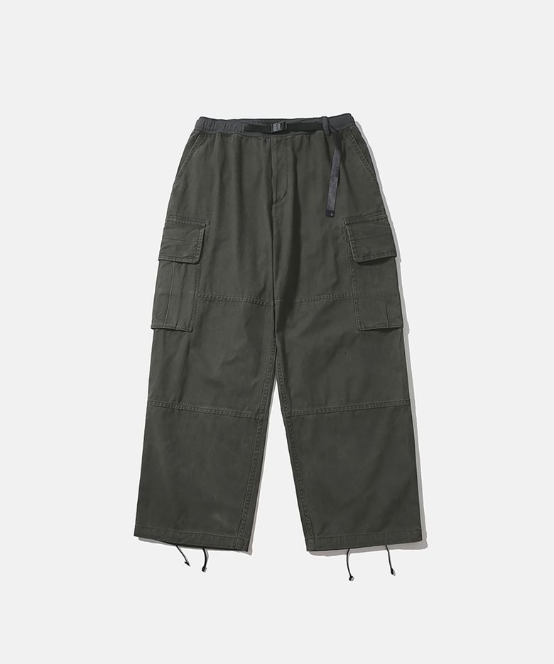 [AW26] WIDE MIL POCKET PANTS / WASHED OLIVE