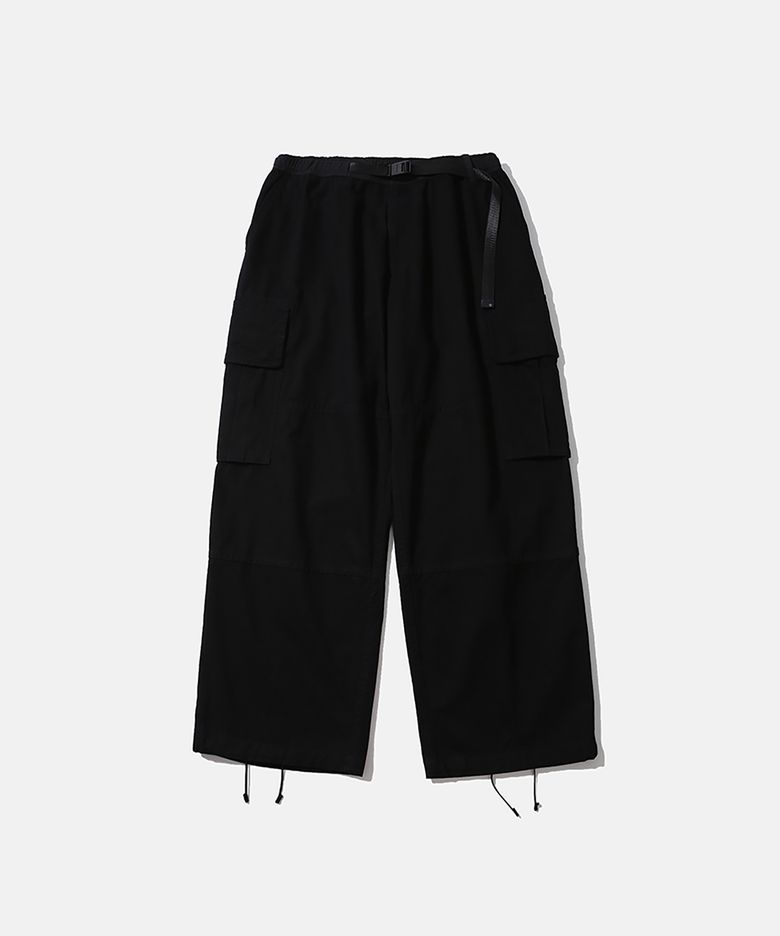 [AW26] WIDE MIL POCKET PANTS / WASHED BLACK