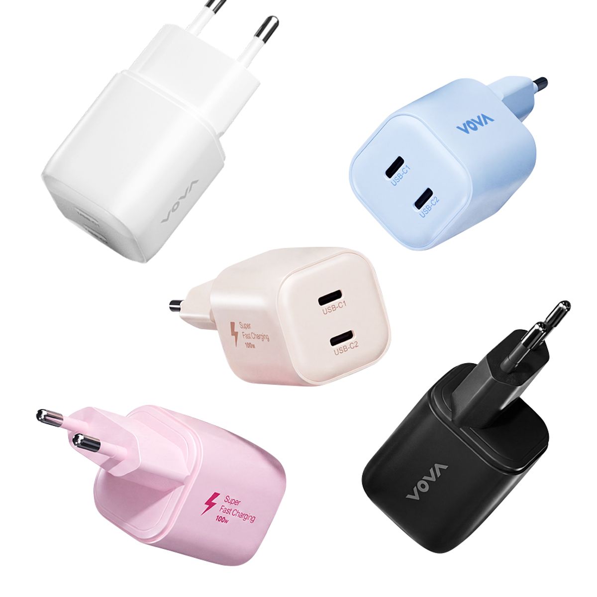 보바(VOVA) 멀티 초고속 충전기 100W GaN PD 3.2 VA-207