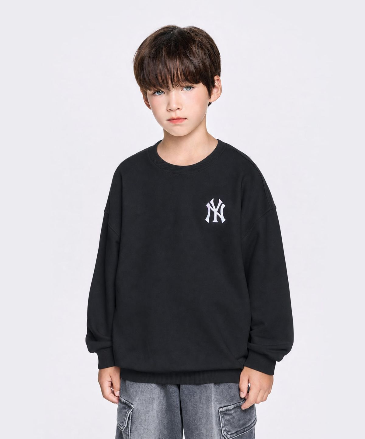 엠엘비 키즈(MLB KIDS) 스트릿 그라데이션 빅럭스 맨투맨 NY (Black)