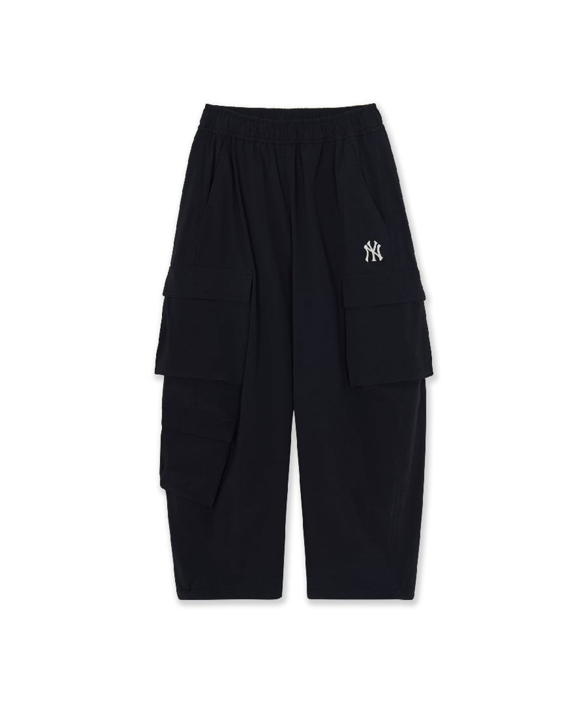 엠엘비 키즈(MLB KIDS) 스트릿 커브드 와이드 더블포켓 우븐팬츠 NY (Black)