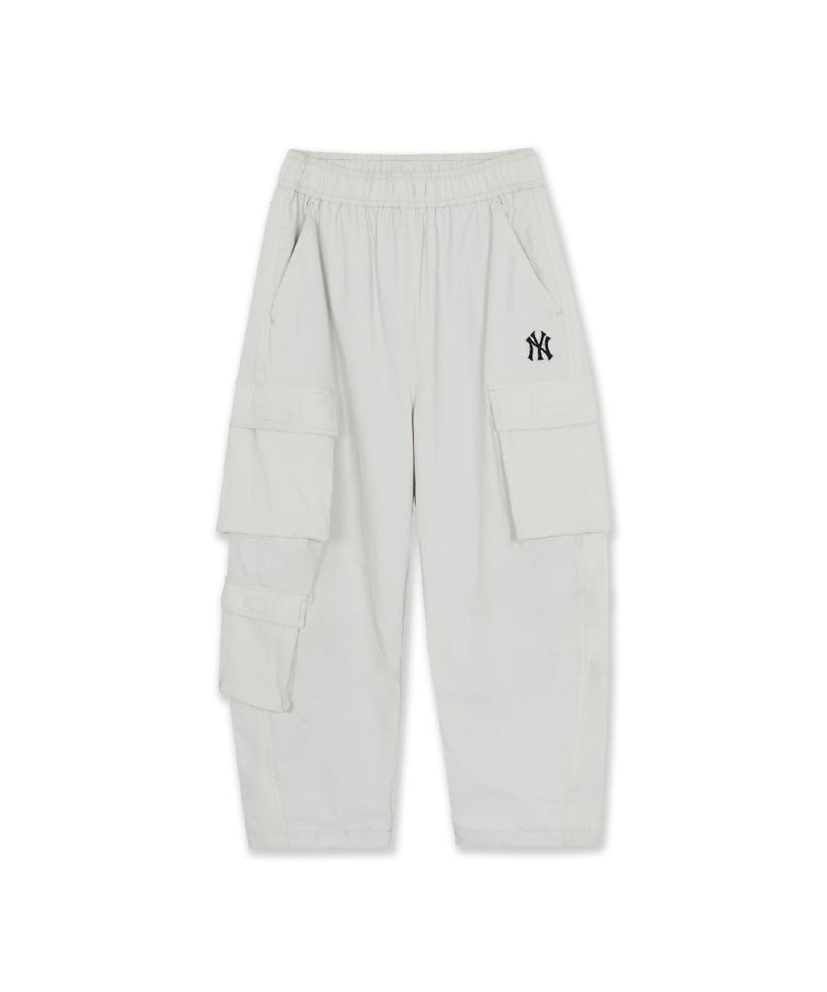 엠엘비 키즈(MLB KIDS) 스트릿 커브드 와이드 더블포켓 우븐팬츠 NY (D.Cream)