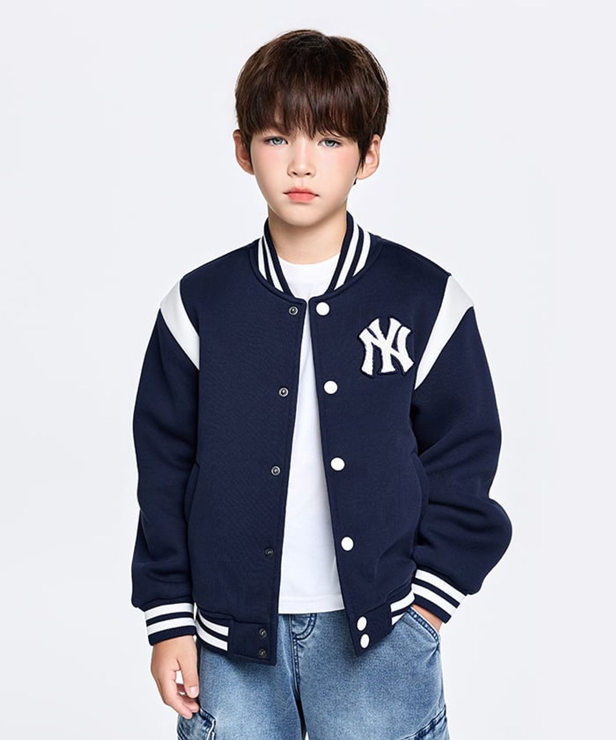 엠엘비 키즈(MLB KIDS) 스포티브 프렌즈 캐릭터 점퍼 NY (Navy)