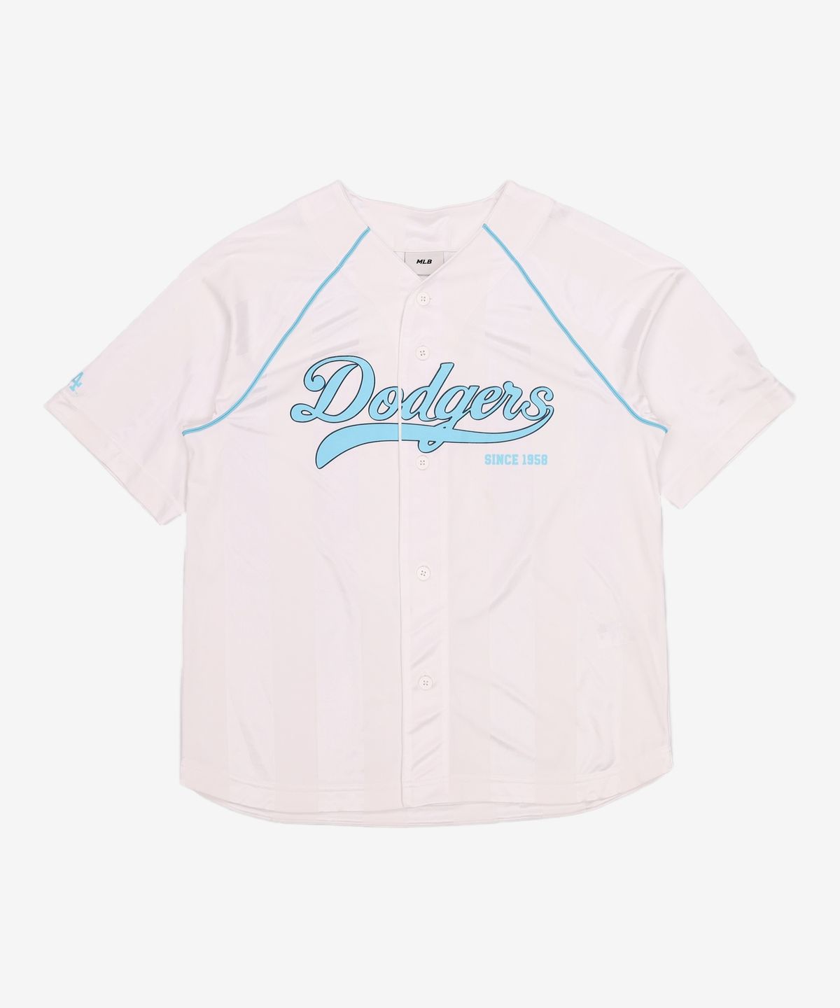 엠엘비(MLB) 바시티 하이글로시 베이스볼 셔츠 LA (White) S