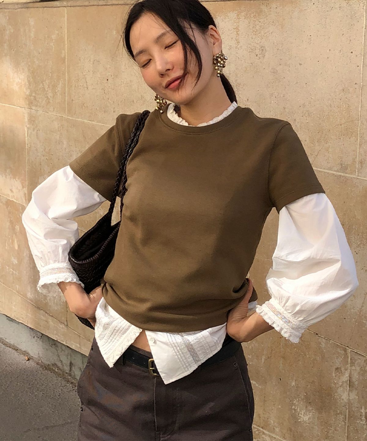 호와스(HOWUS) MARGARET PINTUCK BLOUSE (OFF WHITE)