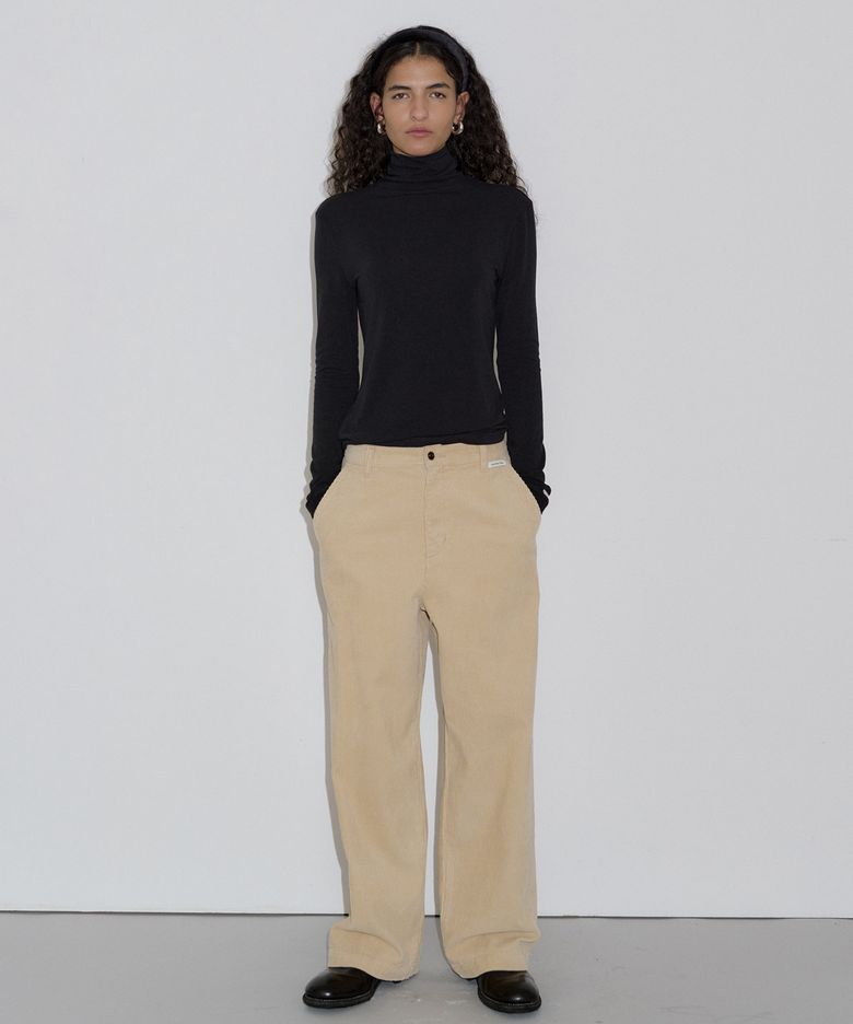 SLIM-FIT WOOL TURTLENECK T-SHIRT_BLACK
